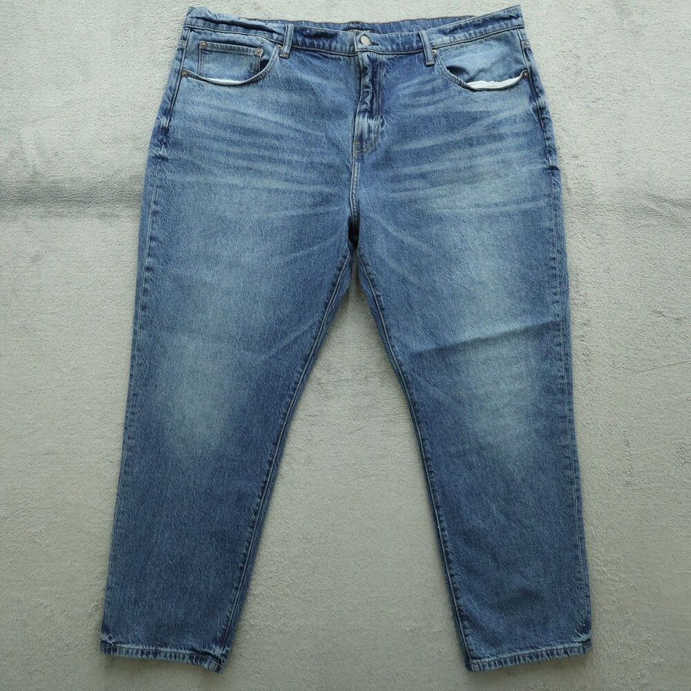 Lucky Brand 223 Straight Jeans Mens 42x30 Blue Flexible Denim Medium Stone Wash